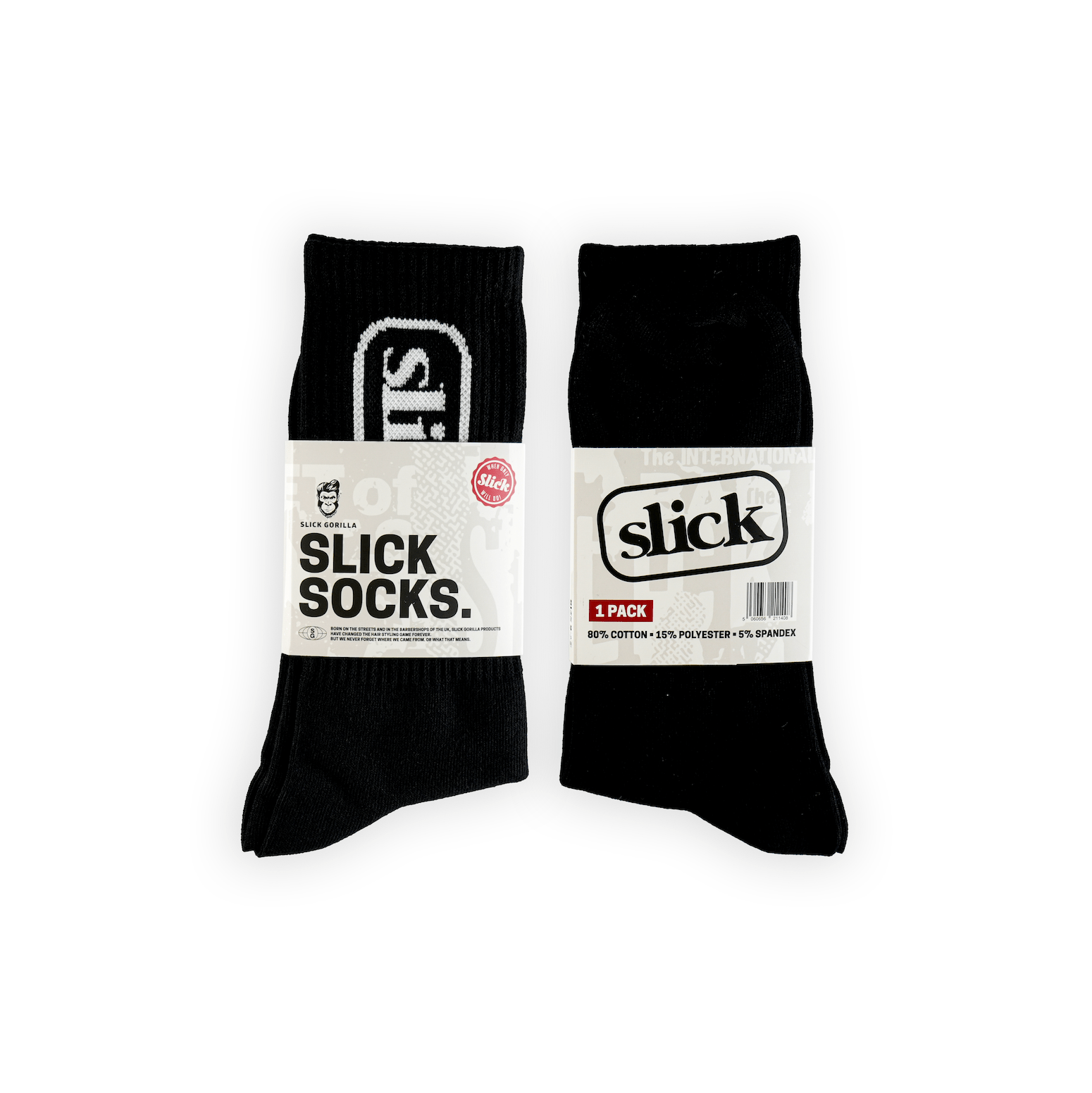 Slick Gorilla Black Slick Socks