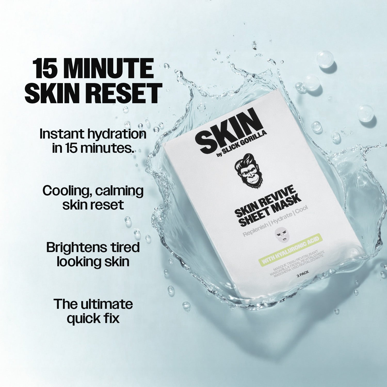 Slick Gorilla US Skin-Revive Sheet Masks (3 Pack)