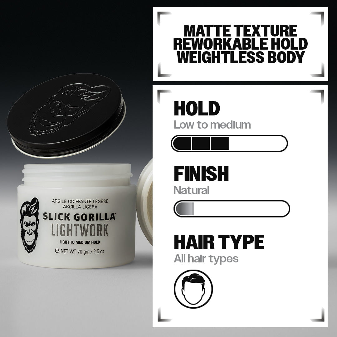 Lightwork | Hair Clay | Matt Clay For Men | Slick Gorilla