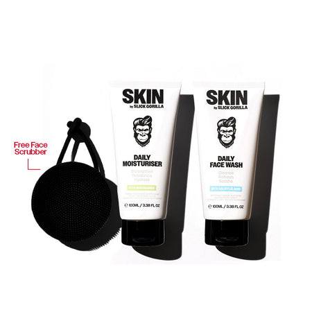 Daily Face Wash & Moisturiser Set | Men's Skincare Duo | Slick Gorilla