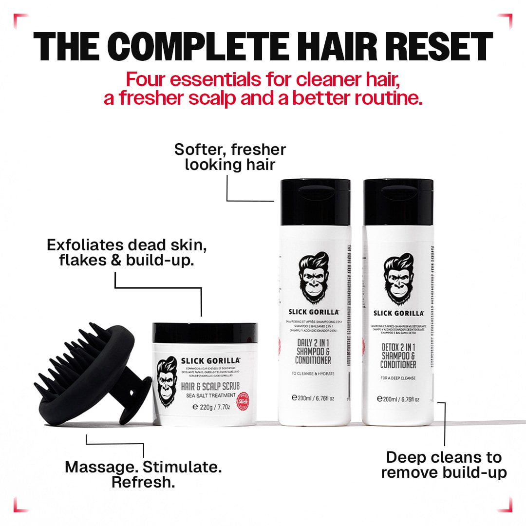 The Care Box Set | Men's Scalp Care & Hair Detox | Slick Gorilla